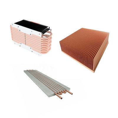 カスタマイズされたスキーブフィンヒートシンク 熱転送 銅スクリューマウント