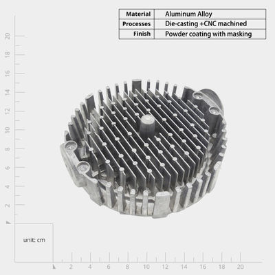 OEM ADC12/アルミニウム合金 電子機器とLED照明用の鋳造式熱槽