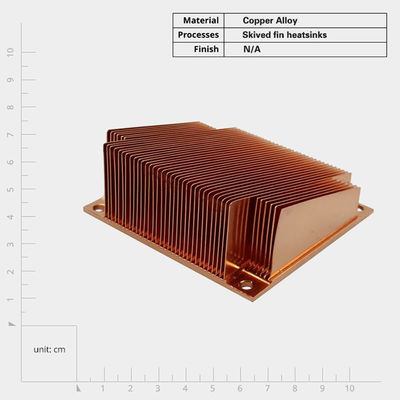 電子部品のためのカスタマイズされたスキーブフィン銅熱槽