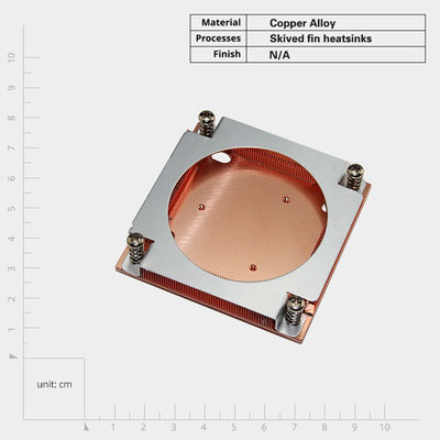 カスタマイズされた銅スキーブフィンヒートシンクフィンヒートシンクスクリューマウント AMD Intel GPU/CPU