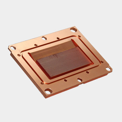 高密度銅スキーリングフィン 熱シンク 液体冷却ブロック CNC加工 CPU冷却器 熱シンク